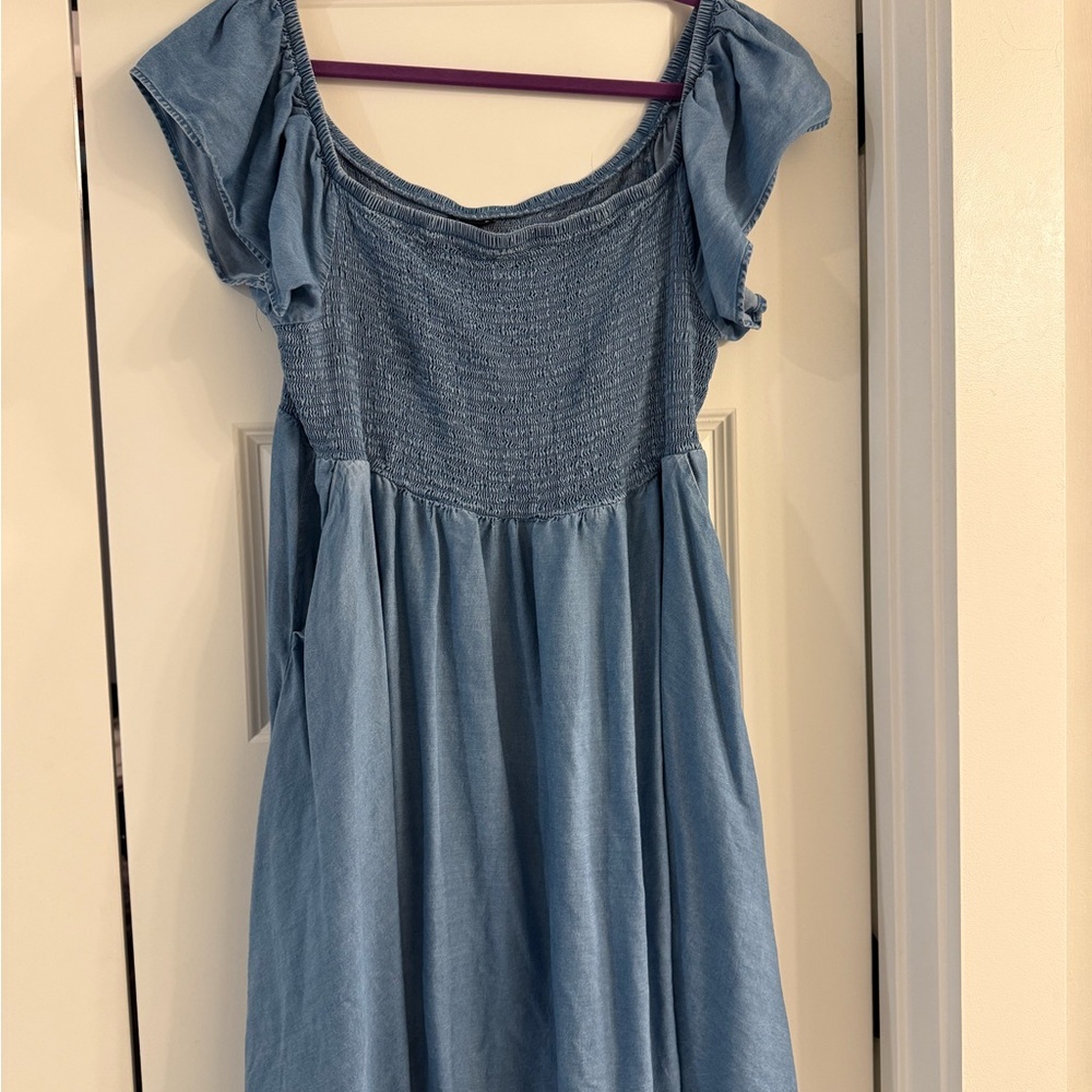 Torrid Light Blue Smocked Top